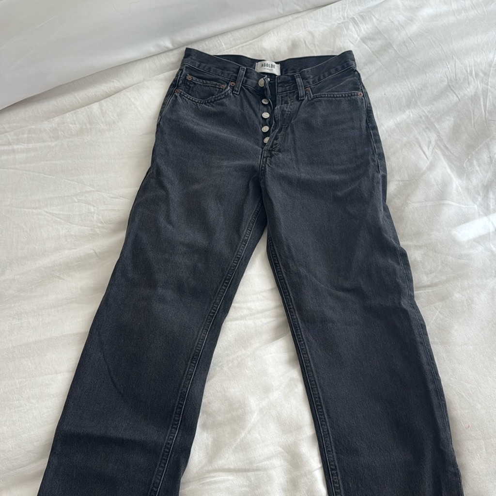Agolde Straight Leg 90s Jean Black Jeans